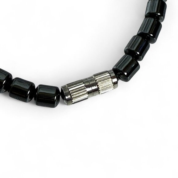 Hematite Bead Necklace with Turtle Pendant Amethyst - Picture 4 of 7